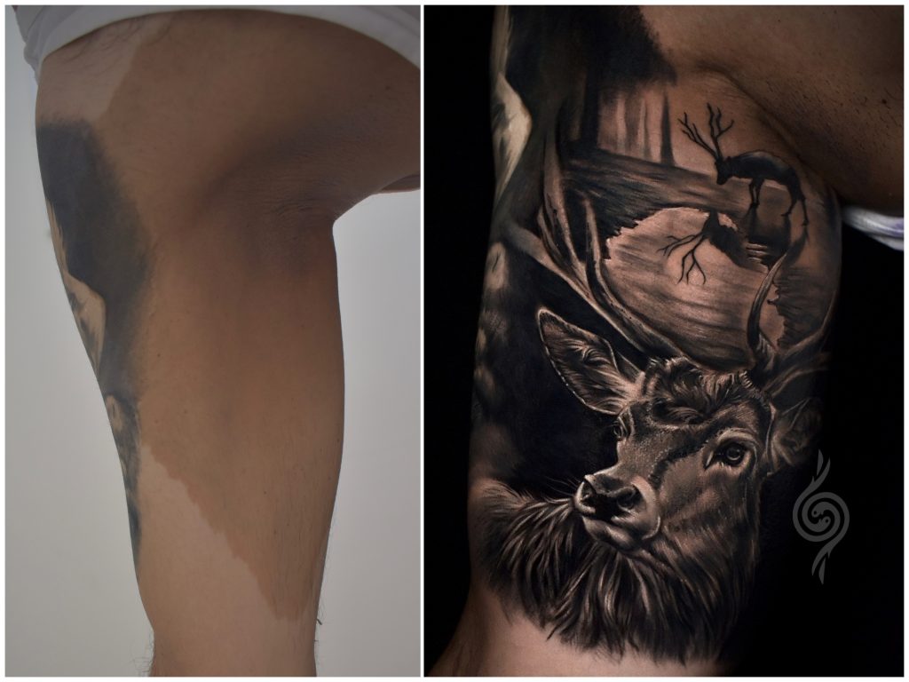 Sude Erdem İnk Tattoo & Design Eskişehir. Birthmark Coverup (Doğum Lekesi Kapatma)  Deer ( geyik dövme tasarımı) . Aklınızdaki dövme tasarımları ve modellerinin fiyat bilgisi için bizimle iletişime geçiniz.